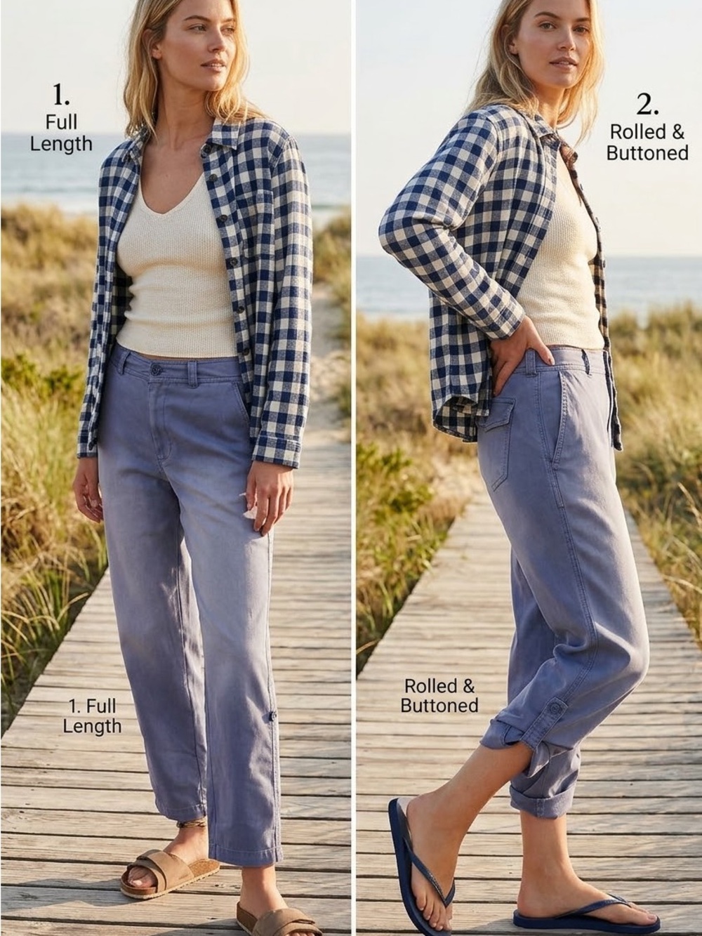 NWT❤️Free People Washed Lavender-Blue Cropped Cotton Pants sz8